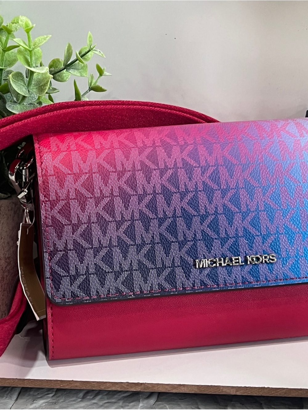 MICHAEL KORS Jet Set Large Ombré Signature Logo Crossbody Bag - Picture 5 of 12
